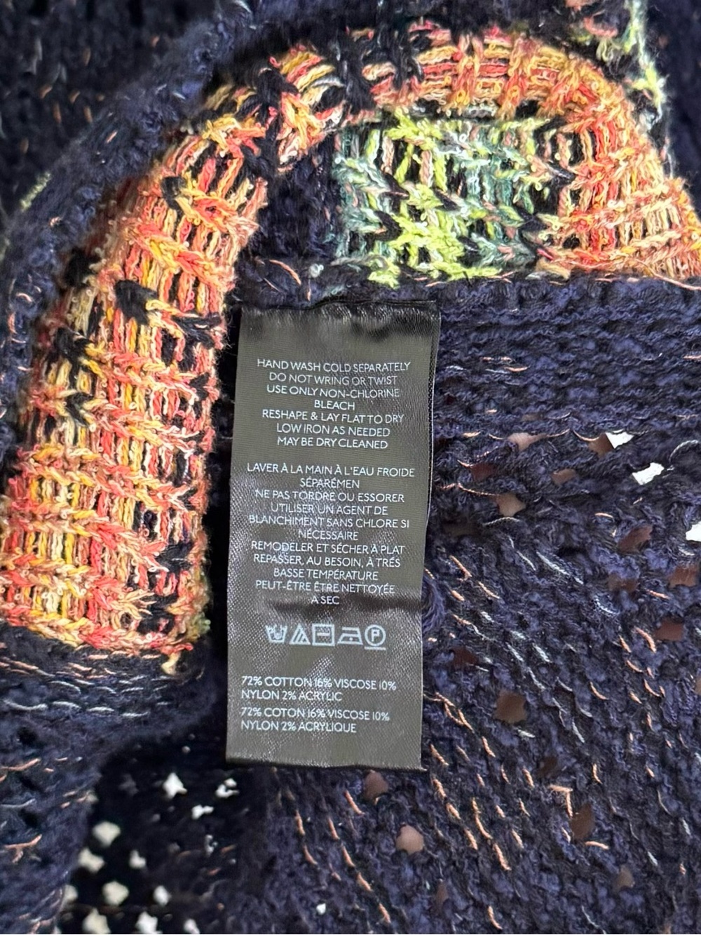 Pilcro Anthropologie Polo Camp Oversized Open Knit Sweater Shirt Medium/Large - Picture 9 of 9